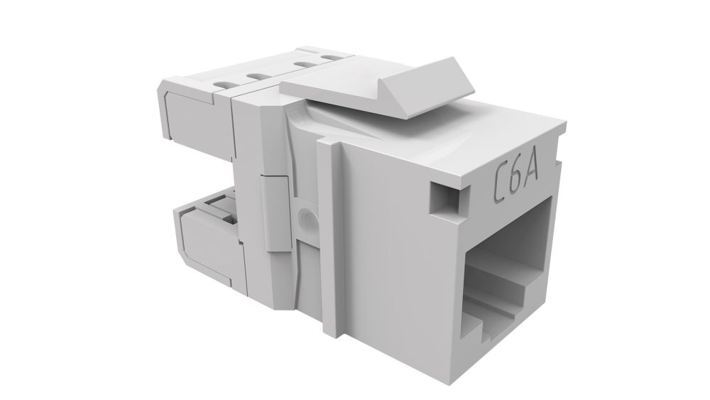CONECTOR FEMEA GIGALAN CAT.6A T568A/B - PRETO (24 UNID)